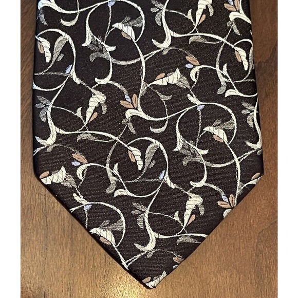 Alfani Black Blue Hand Made 100% Silk Men’s Neck Tie Made In China - Picture 1 of 9